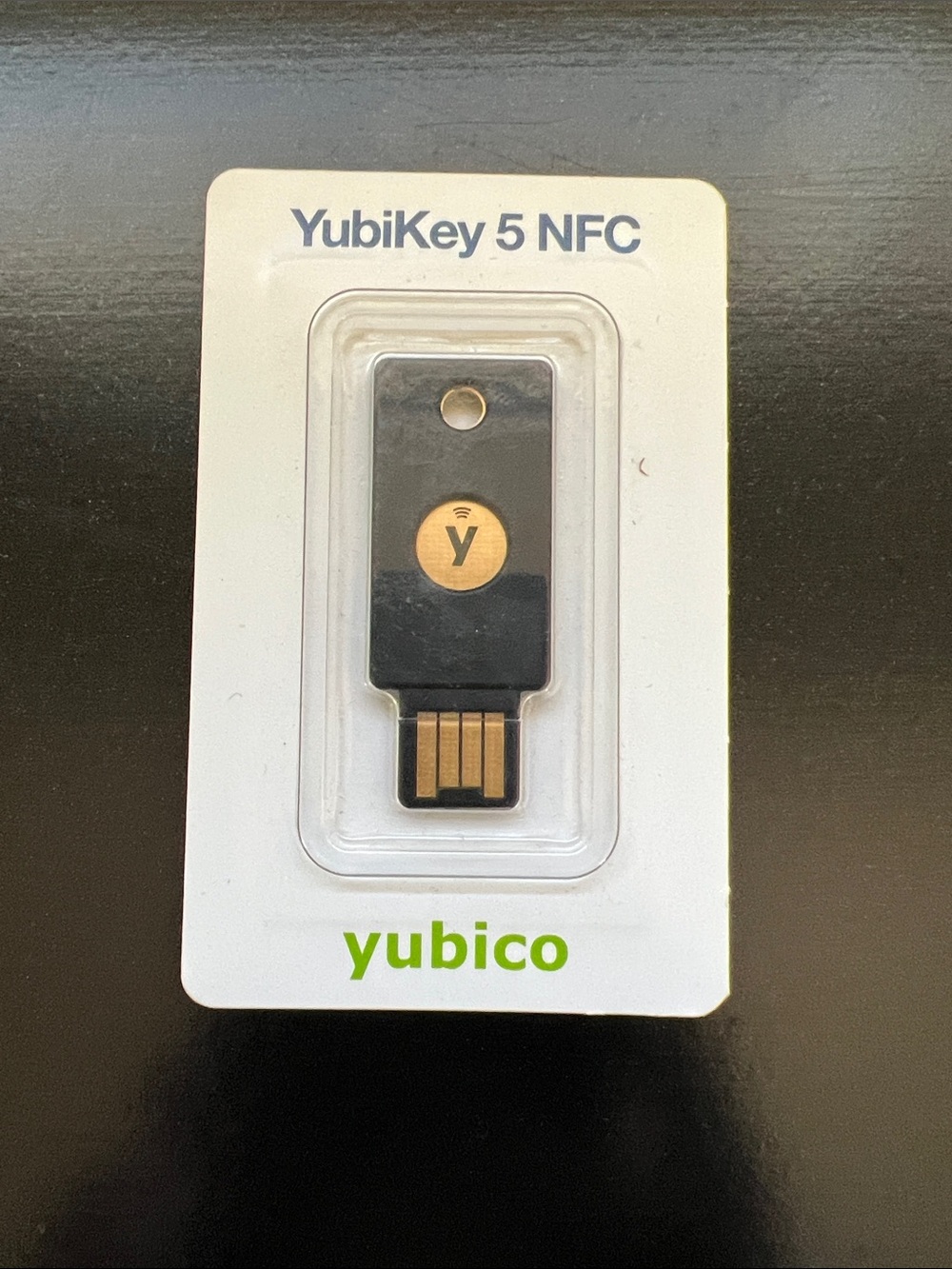 Yubico YubiKey 5 NFC Security Key — Black with Gold Accents